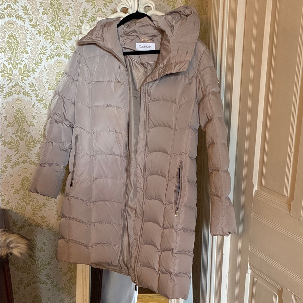 Calvin Klein Women's Taupe Puffer Jacket